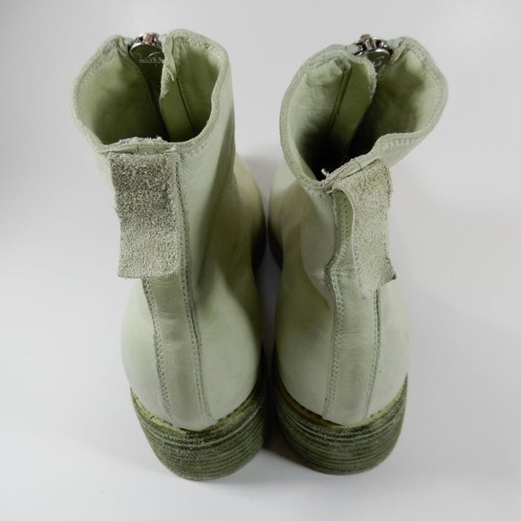 GUIDI Front Zip Ankle BOOTS Size 36 5.5 6 Light Green Horse Leather NEW $1560 - Picture 4 of 16